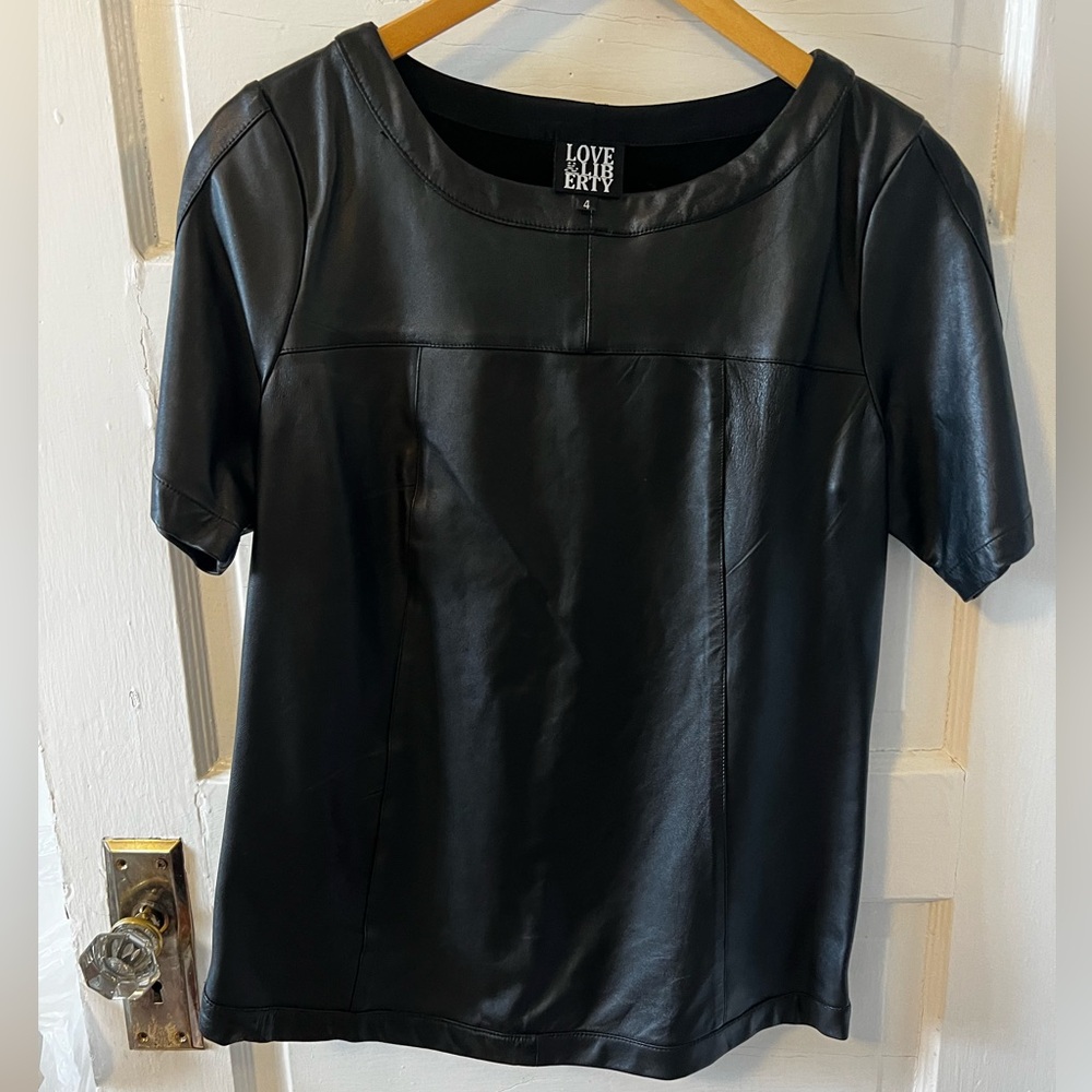 Love & Liberty Leather Lambskin Top